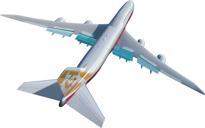 View of 747 wings