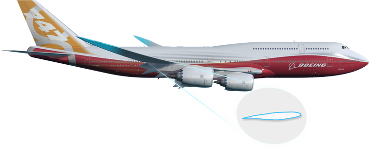 View of 747 wings