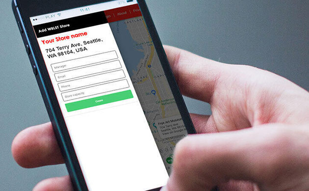 Screen shot of app.
