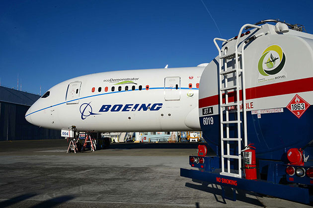First Green Diesel Flight of the ecoDemonstrator 787