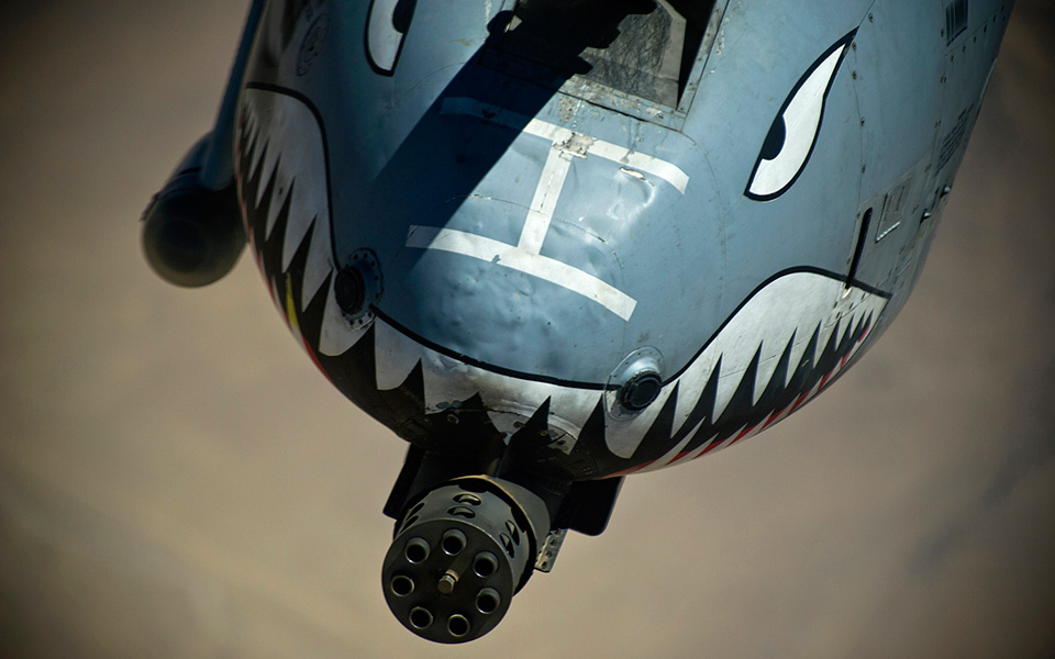 Nose gun on A-10 Thunderbolt II