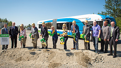 Breaking ground on the 21st Century Seaway Transit Center