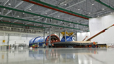 State of the art 777X Composite Wing Center completes prototype parts